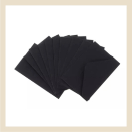 Enveloppen | Klein. Zwart/wit/kraft