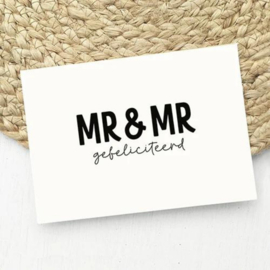 Kaart | Mr. & Mr. gefeliciteerd