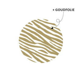 kadosticker zebra goudfolie