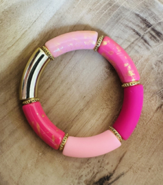 Tube armband | Multiple pink