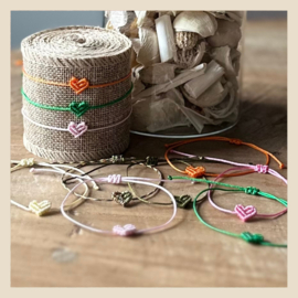 Armbandje | Love bracelet-gevlochten hartje