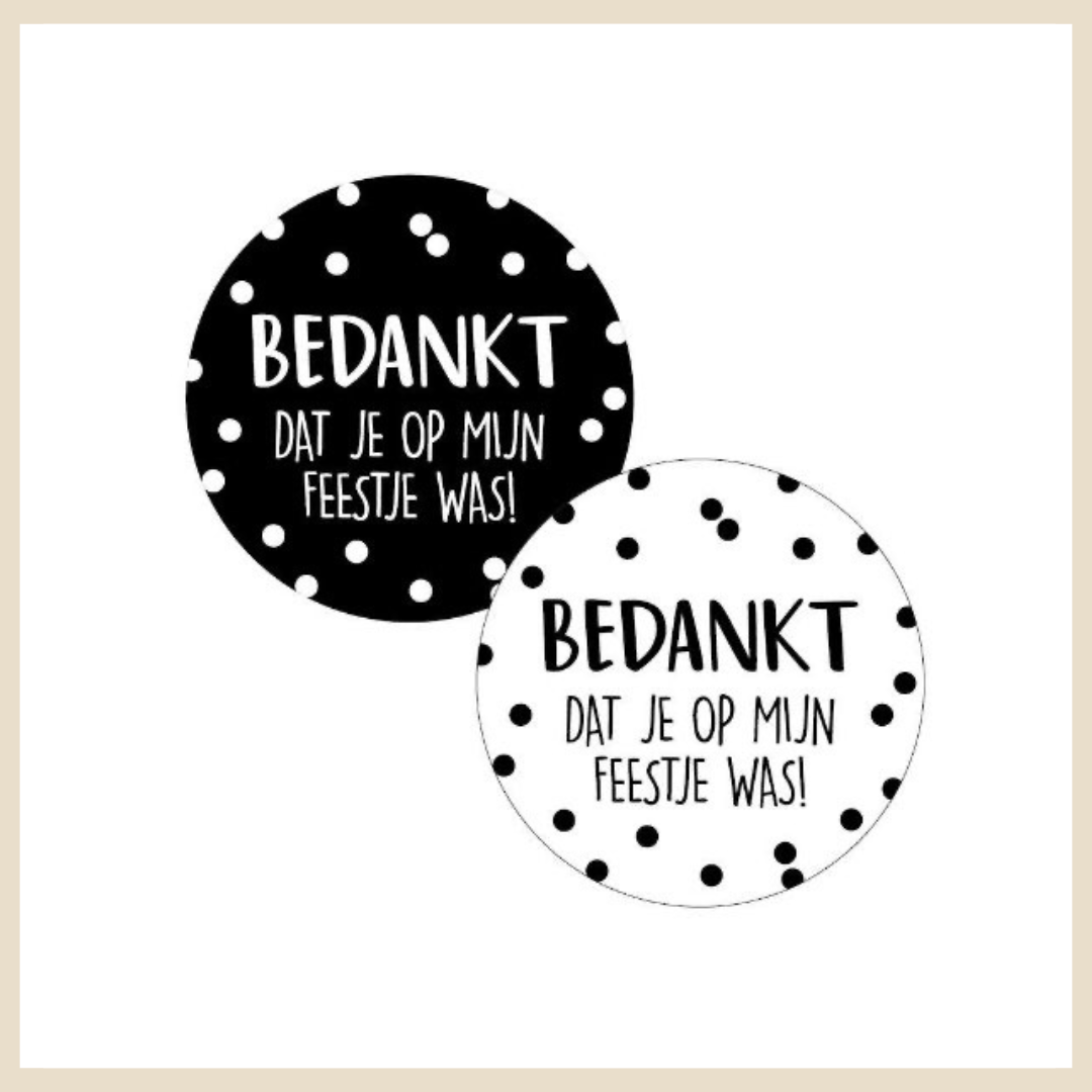 Kadosticker | Bedankt dat je op mijn feestje was