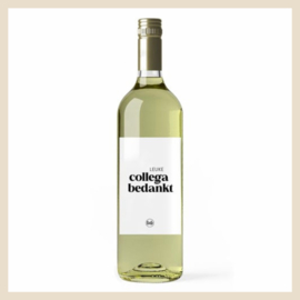 Fles etiket | Leuke collega bedankt