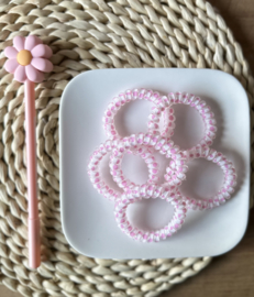 Cable elastiekjes/armbandjes | Roze