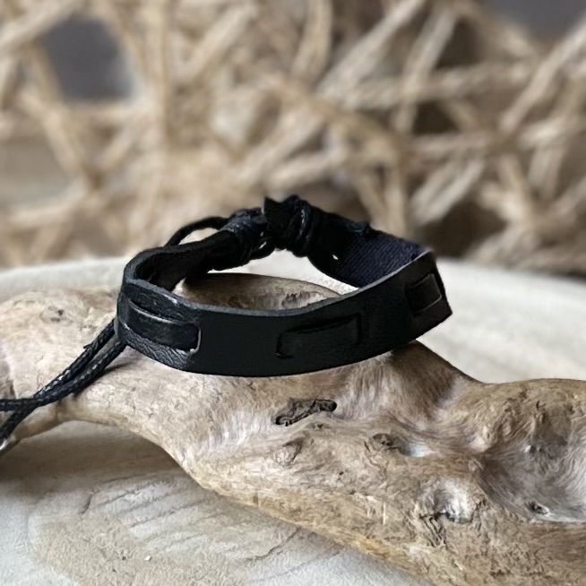 Armbanden | Gevlochten leer-Black