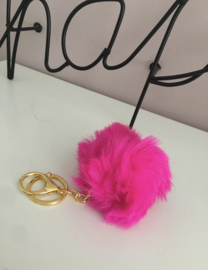 Pompom sleutelhanger