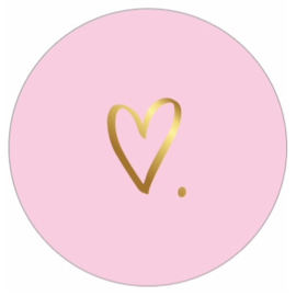 Kadosticker | Gold heart on Pink XL