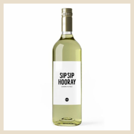 Fles etiket | Sip sip hooray (cheers to you)