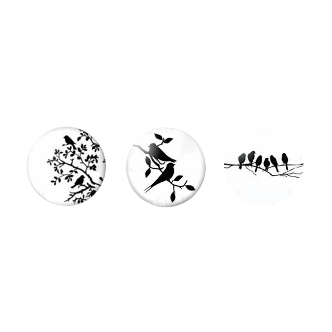 Kaartpin | Black&White birds