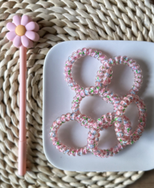 Cable elastiekjes/armbandjes | Roze