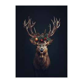 Kaart | Rendier kerstgewei