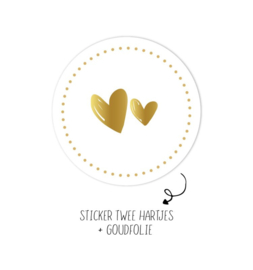 Kadosticker | Twee hartjes