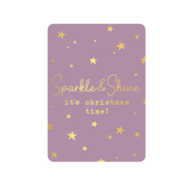 Kerstkaart | Sparkle shine it’s Christmas time