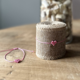 Armbandje | Love bracelet-gevlochten hartje