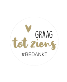 Kadosticker | Graag tot ziens #bedankt