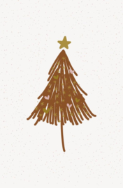 Mini kaart | Kerstboom caramel
