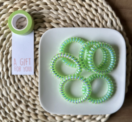 Cable elastiekjes/armbandjes | Groen-blauw