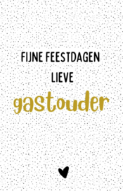 Minikaart | Fijne feestdagen Lieve gastouder