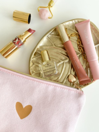Cosmetic Bag / Etui | Pink & a Heart of GOLD