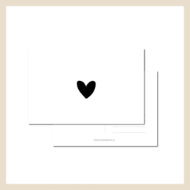 Kaart | Zwart & Wit | Hart