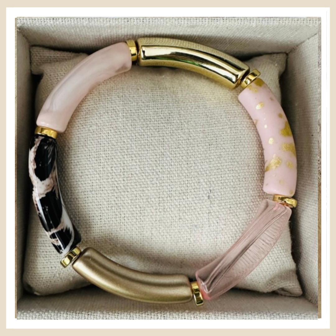 Tube armband | Golden Pink
