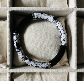 Tube armband | Splashing black-white