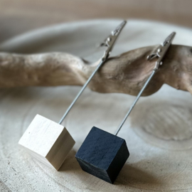Kaarthouder | Hout met metalen knijper