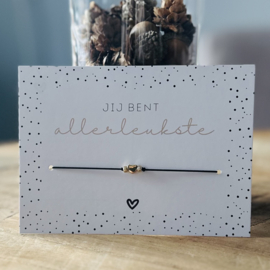 Armbandje met tekstkaart | Jij bent de allerleukste