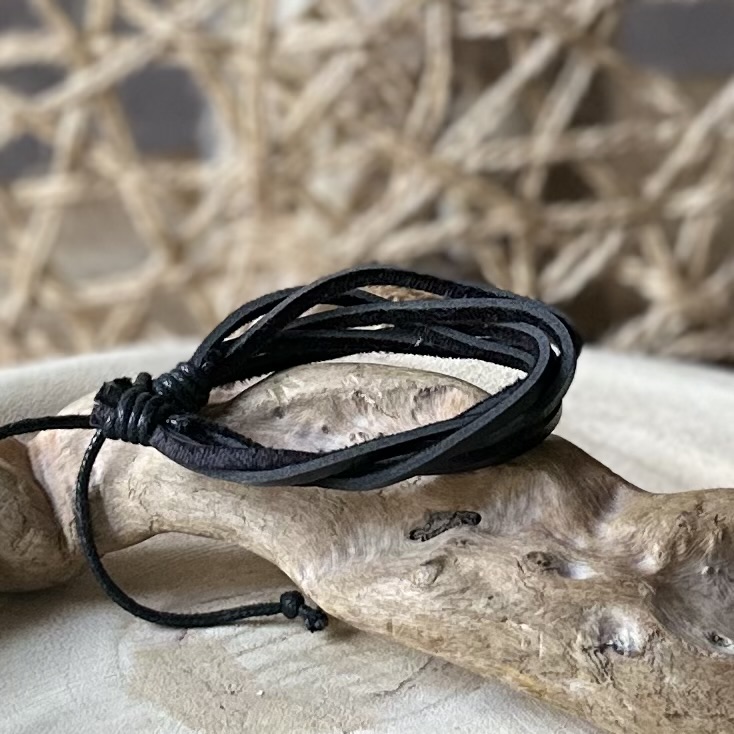 Armbanden | Gevlochten leer-Black