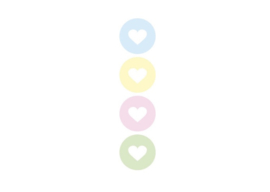 Kadosticker | Pastel White Hearts