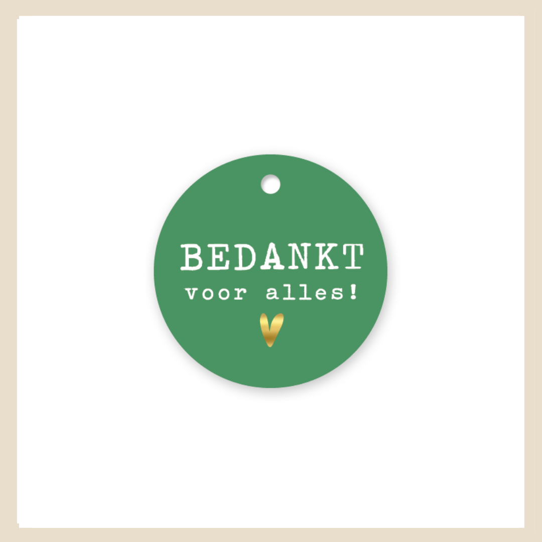 Kadolabel | Bedankt voor alles
