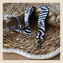 Keycord met zebraprint