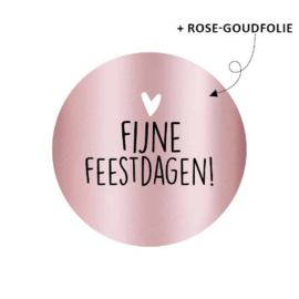 Wensetiket | Fijne feestdagen-Rose