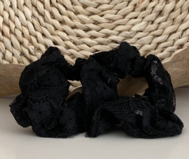 Scrunchie | Kant zwart