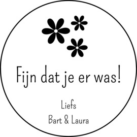 Sticker |  Fijn dat je er was!