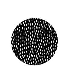Stickers XL | Hand drawn dots | Zwart