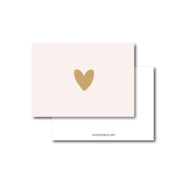 Mini kaart | Pink & Leopard Brown Heart