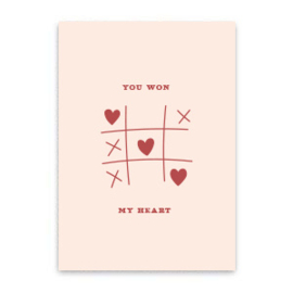 Sieradenkaart |  "YOU WON MY HEART" LEMONADE PINK