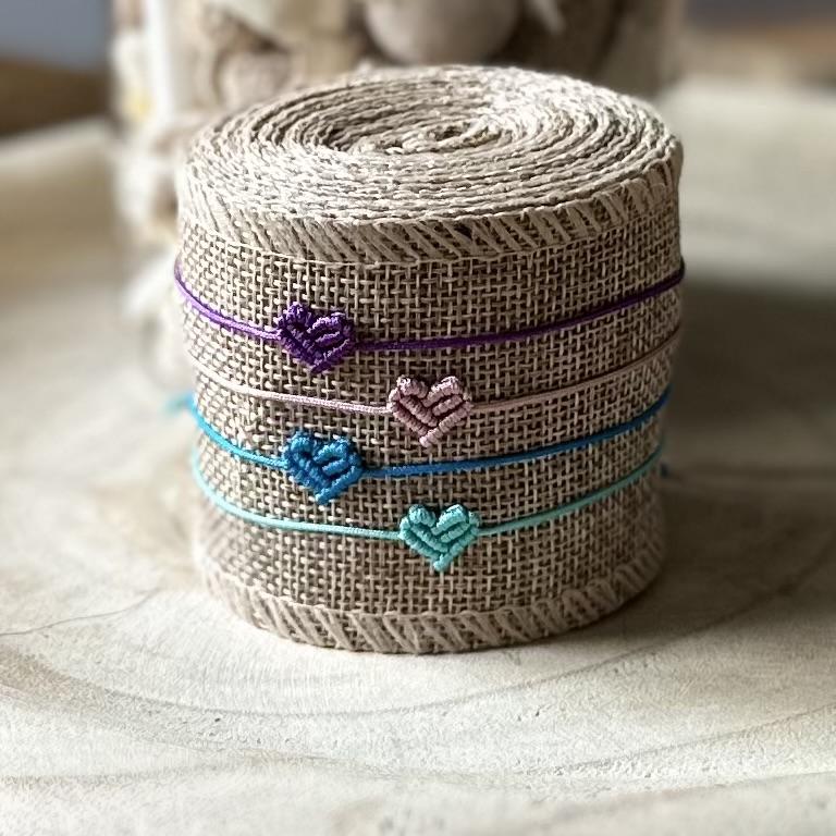 Armbandje | Love bracelet-gevlochten hartje