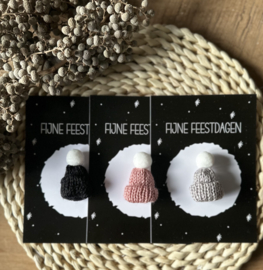 Kaart | Fijne feestdagen + Muts