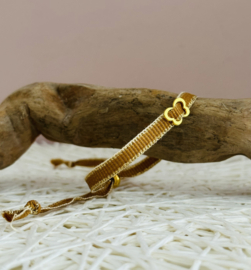 Armbandjes | Lint met gouden touch