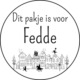 Sticker Sinterklaas | Dit pakje is voor