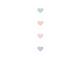 Kadosticker | Pastel Hearts Assorti