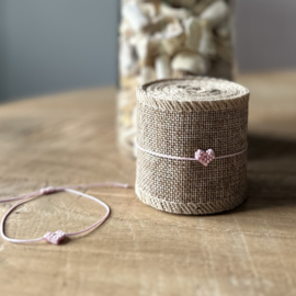 Armbandje | Love bracelet-gevlochten hartje