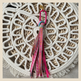 Sleutelhanger | Bohemian-Roze langwerpig