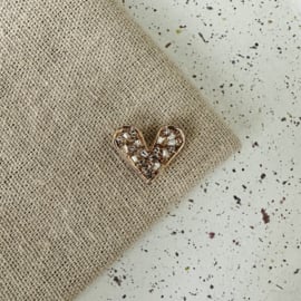 Broche | Hartje met strass