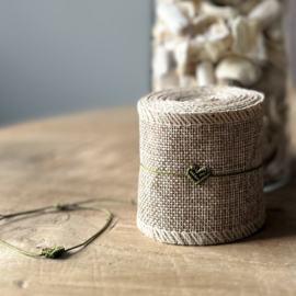 Armbandje | Love bracelet-gevlochten hartje
