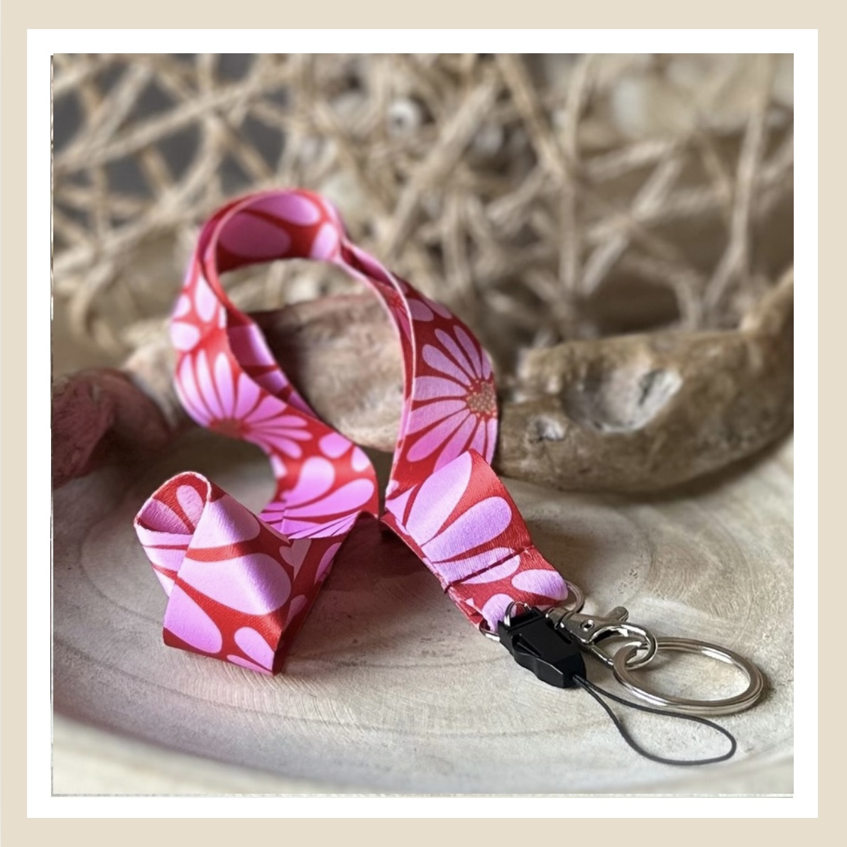 Keycord | Roze madelief