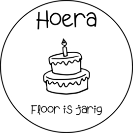 Sticker |   Hoera jarig