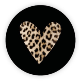 Sticker hart luipaard